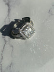 Diamond silver ring