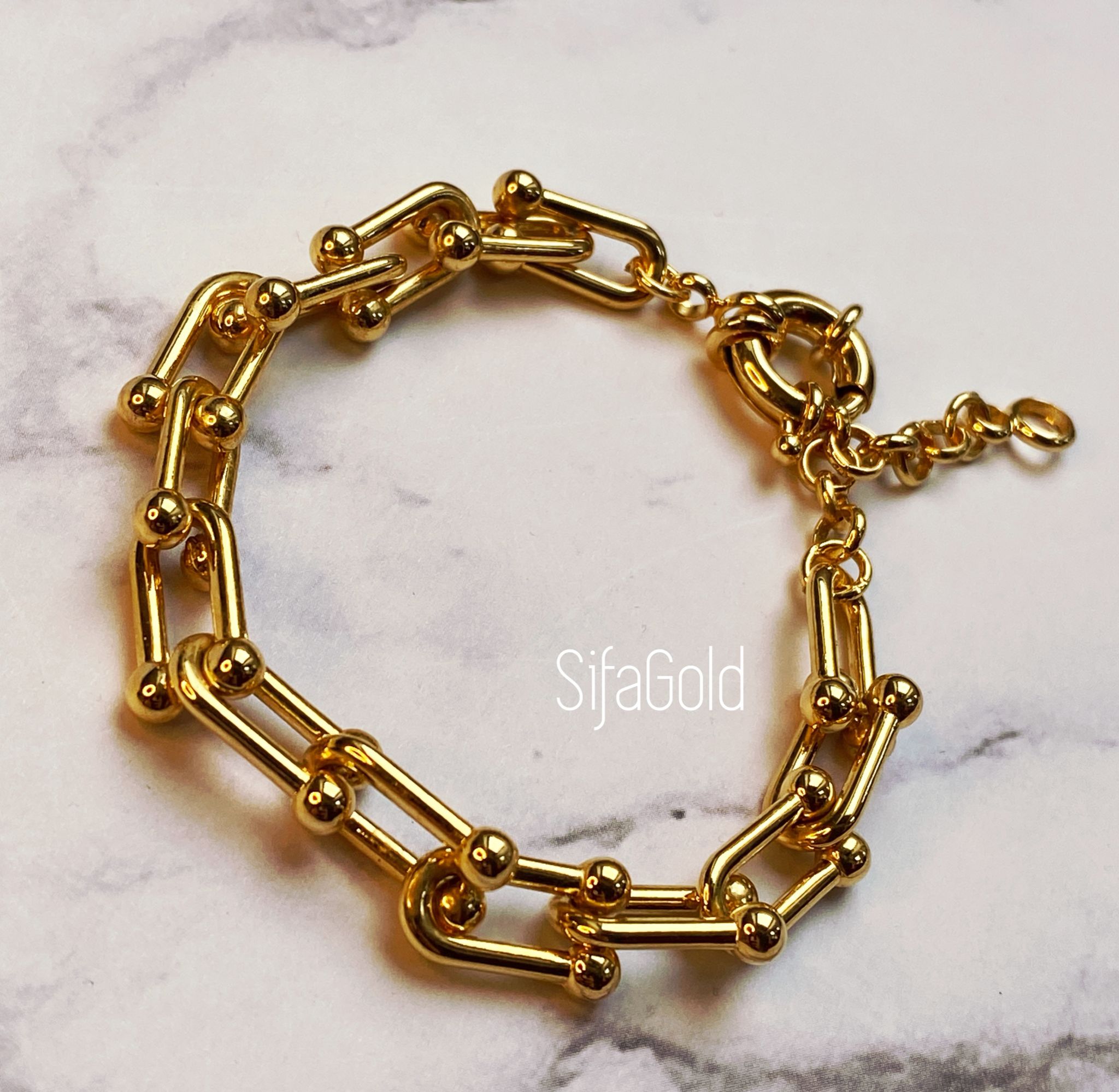 Tif Bracelet 22k Goldplated